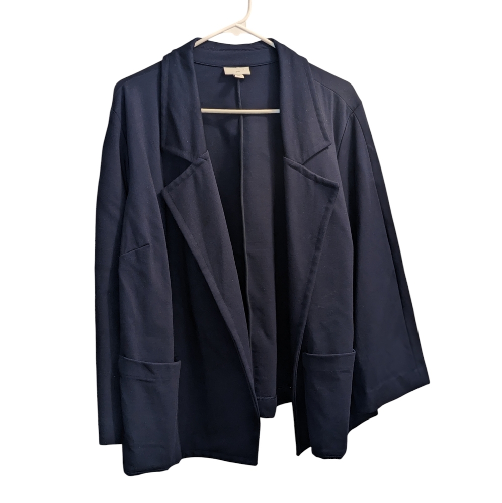 J Jill Navy Blue Cardigan Open Jacket 1X